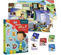 Qui Cherche Quoi Où-Jeu Éducatif-Jeu D¿Apprentissage Pour Le Développement Du Langage-Cherche Et Trouve Pour Les Enfants De 1 An À 3 Ans,Bleu Foncé.[Y755]