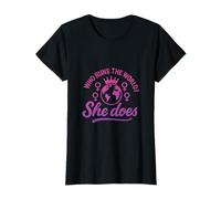 Qui Dirige Le Monde ? Elle Fait Feminist Girl Power T-Shirt