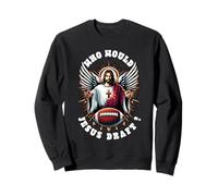 Qui est-ce que Jésus rédigerait un sport chrétien de football fantastique drôle Sweatshirt
