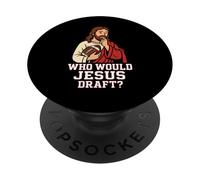Qui est-ce que Jésus rédigerait une blague amusante sur la DFS League sur le football fantastique PopSockets PopGrip Adhésif