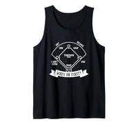 Qui est sur First Baseball Sports Font Dark Débardeur