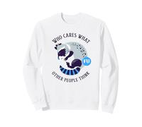 Qui se Soucie de ce Que pensent Les Autres (Raccoon Graphic) Sweatshirt