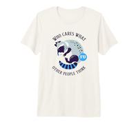 Qui se Soucie de ce Que pensent Les Autres (Raccoon Graphic) T-Shirt Haut de Gamme