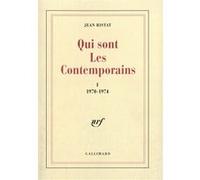 Jean Ristat – Qui sont les contemporains – 1970-1974 – Livre – Gallimard