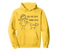 Qui va avec Le Chien - Dictons drôles de Chiens, maîtresse Sweat à Capuche
