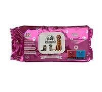 Quibropets Lingettes humides avec chlorhexidine pour l'hygiène des pattes des chiens et des chats - Nettoyage en profondeur et efficace en une seule étape - Nettoyant pour pattes pour animaux de