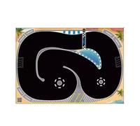 Quibuilds Circuit de course 900 x 630 mm avec barrières pour mini voiture RC 1/32 1/43 1/64 1/76, mini accessoires de voiture pour course