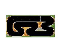 Quibuilds Circuit de course BZ3266 1200 x 800 mm avec barrières pour mini voiture télécommandée 1/32 1/43 1/64 1/76, mini accessoires de voiture pour course