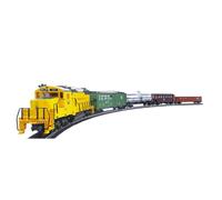 Quibuilds Modèle de locomotive US UP-20 à l'échelle 1/87 HO avec rails métalliques et chariot qui peut fonctionner, kit de démarrage de train américain à monter soi-même, kit de train électrique pour