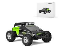 Quibuilds S638 1/32 RC Mini véhicule électrique tout-terrain, télécommande 2,4 G et jusqu'à 20 km/h, cadeau pour les amateurs de plein air/RC débutant (RTR/vert)