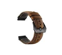 Quic kfit 26mm 22mm Bracelet de montre en cuir de veau véritable for Compatible avec Garmin Fenix 8 7 7X 6 6X Enduro 3 2 Epix Pro 51 mm 47 mm Tactix 7 Pro(Brown Black,26mm)