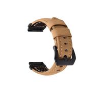 Quic kfit 26mm 22mm Bracelet de montre en cuir de veau véritable for Compatible avec Garmin Fenix 8 7 7X 6 6X Enduro 3 2 Epix Pro 51 mm 47 mm Tactix 7 Pro(Yellow Black,22mm)