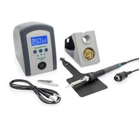 QUICK 3104 Station de soudage ESD numérique réglable 80 W avec fer à souder avec panne à souder de 2 mm et accessoires - Calibrage de 100 ° à 450 °C - Protection ESD