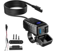 Quick Car Charger: Motorcycle Usb Socket With Led Voltmeter,Pd3.0+Qc3.0 Motorcycle Usb Charger,Waterproof Car Charger Socket,Car Charger Socket For Boats Rv Truck Camper