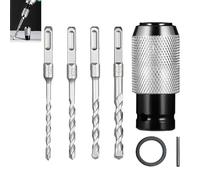 Quick-Change Rotary Hammer Adapter Kit with 4 Heavy-Duty Bits (1pcs)