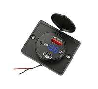 Quick Charge Car Adapter, Digital Voltage Display, 3.15 inches Fast Charging Tool with Smart Protection, Automotive Accessory with Multi-Device Support, Vehicle Charger for Smartphone and Tablet Use