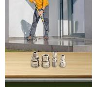 Quick Connect Adaptateur mâle femelle pour nettoyeur haute pression 3/8" et 1/4" en acier inoxydable (1 paire 3/8" 01)