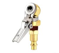 Quick Connect Clip de valve de pneu 6,35 mm FNPT Mandrin en laiton pour semi-remorques voitures - Adaptateur de pompe doré (1 pièce)