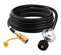 Quick Connect Kit de raccord à boule 6,35 mm pour tuyau de 3,7 m, adaptateur de propane, raccords à connexion rapide pour intérieur et extérieur pour chauffe-eau