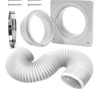 Quick Connects Échappement de sèche-linge avec raccords à boutons-pression pour une connexion et un détachement sans effort du tuyau d'aération complet avec adaptateur de bride murale