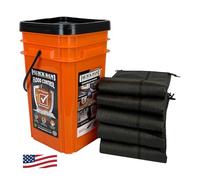Quick Dam Grab & Go Kit de 5 Protections Anti-inondation, 1,5 m, et 10 Sacs absorbants, 61 cm, avec Seau, QDGG10-5, 0V