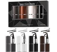 Quick Dry Liquid Eyeliner, Waterproof Smudge Proof Eye Makeup, Long Lasting Ultra Fine Precision Brush for Bold and Defined Look, Travel Friendly Beauty Needs, 4 Pieces