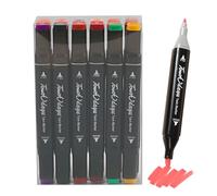 Quick-Drying Pen for Mark - Lot de 12 stylos à double pointe - Quick Dry Ink, Multi-Color Permanent School Office Art, Drawing Writing Supplies, Fade Resistant Pens Students Adults | with Ink Art and