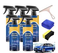 Quick Effect Coating Agent, 120ml Agent De Revêtement Effet Rapide, Sopami Car Coating Spray High Protection, Agent Enduit Effet Rapide, Nano Quick Ceramic Coating (5 Bouteille)