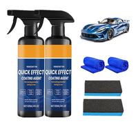Quick Effect Coating Agent Car Spray: Quick-Effect Coating Agent, Waterless Wash & Polish, Paint Protection, and Glass Cleaner (2pcs)