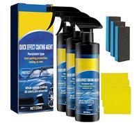Quick Effect Coating Agent for Car, Spray de revêtement de voiture, agent de revêtement rapide, spray de polissage pour voiture Waterless Wash, multi-usages, nettoyant pour vitres (3 pièces)