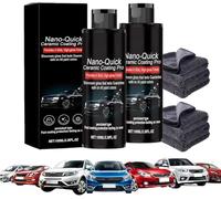 Quick Effect Coating Agent,Nano Quick Coat Restore,Agent de revêtement avancé pour voiture,ceramique voiture, Nano Céramique Sp-ray, Spray de renouvellement de revêtement multifonction (2Set)