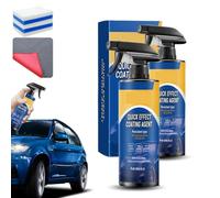 Quick effect coating agent, Spray de revêtement rapide pour voiture avancé, Advanced Car Quick-Acting Coating Agent Spray Imperméable à la poussière et avec des effets glaçants (2PCS)