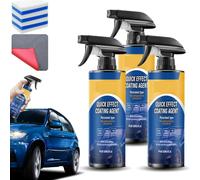 Quick effect coating agent, Spray de revêtement rapide pour voiture avancé, Advanced Car Quick-Acting Coating Agent Spray Imperméable à la poussière et avec des effets glaçants (3PCS)