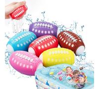 Quick Fill Water Balloons, 6X Refillable Water Balls Kids Toy, 3.46x2.05 inches Outdoor Summer Entertainment, Reusable Sponge Ball for Teens, Adults, Beach, Pool, Backyard