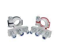 Quick Fit 1 paire de pinces de batterie 12 V/24 V, connecteur de poste universel pour voiture, caravane, bateau, moto, kit de pinces de sécurité anti-corrosion