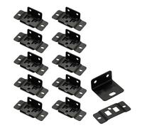 Quick Fitting Furniture Joint Bracket, Metal Corner Brace with Screws (Black)