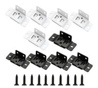 Quick Fitting Furniture Joint Bracket with Screws, Heavy Duty Furniture Connectors, Removable L Shape Corner Brace for Cabinets, Drawers, Tables, Chairs and Wood Furniture (Black + White)