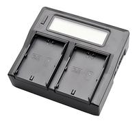 Quick LCD-Display Batterie Chargeur Compatible pour JVC SSL-JVC50 SSL-JVC70 JVC75 LC-2J GY-HMQ10 GY-LS300 GY-LS300CHE GY-HM600 GY-HM610K GY-HM650 GY-HM200 GY-LS300 GY-HM606 Camcorder
