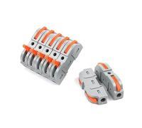 Quick Multi-circuit Splicing Butt Wire Connector Terminal Block Compact Electrical Connectors Home Junction Box 222 223 NWPNLXEA(100PCS)