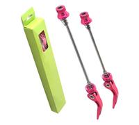 Quick Release Bicycles Hub - Aluminum Alloy Axle Lever Set, Hollow Shaft Wheel Skewer Replacement Kit, Front Rear Bicycle Wheel Hub Fastening Rod System, Secure Mounting Axle Assembly For BikeWheel