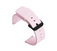 Quick release Silicone Strap Waterproof Rubber 14mm To 24mm(Pink black,16mm)