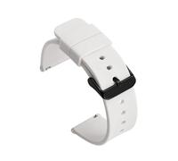 Quick release Silicone Strap Waterproof Rubber 14mm To 24mm(White black,19mm)
