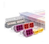 Quick Splicing Wire Connector Hard wire straight insertion 2/3/5/6/8pin Compact Conductor Terminal Block Junction box NWPNLXEA(30PCS-103D)