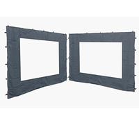 QUICK STAR 2 Panneaux latéraux avec fenêtre en PE 250x190cm Gris pour Gazebo 3x3m