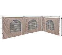 Quick Star 2 Panneaux latéraux avec fenêtre en PVC 300 x 193 cm / 400 x 193 cm pour pavillon Sahara 3 x 4 m Sable