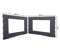 Quick Star 2 Panneaux latéraux avec fenêtre PE 300x197cm Anthracite pour Gazebo 3x3m