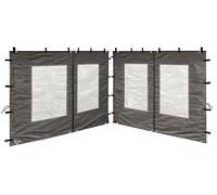 QUICK STAR 2 Panneaux latéraux en PE avec fenêtre 300x195cm pour pavillon 3x3m paroi latérale Anthracite RAL 7012