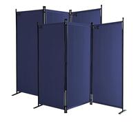 QUICK STAR 2 pièces Paravent 170 x 165 cm Séparateur de Tissu Jardin en 3 Parties Pliable Balcon Écran de confidentialité partition Bleu