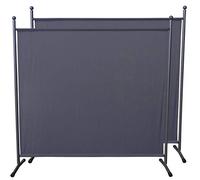 Quick Star 2 pièces Paravent 180 x 178 cm Séparateur de Tissu Jardin Balcon Écran de confidentialité partition Gris