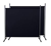 QUICK STAR 2 pièces Paravent 180 x 178 cm Séparateur de Tissu Jardin Balcon Écran de confidentialité partition Noir